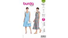 Střih Burda 5813 - Šaty na ramínka s volánky, balonové šaty