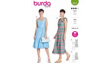 Střih Burda 5813 - Šaty na ramínka s volánky, balonové šaty