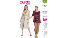 Střih Burda 5818 - Tričkové šaty, tričko, kardigan, kabátek, twin-set