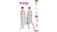 Střih Burda 5821 - Empírové šaty na ramínka, maxi šaty
