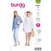 Střih Burda 5822 - Tunikové šaty s knoflíky, tunika