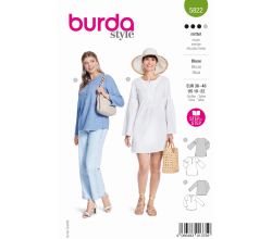 Střih Burda 5822 - Tunikové šaty s knoflíky, tunika