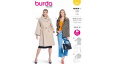 Střih Burda 5824 - Áčkový kabát, dvouřadý kabát
