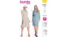 Střih Burda 5826 - Košilové šaty, zavinovací košilové šaty