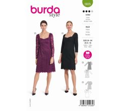 Střih Burda 5835 - Elegantní šaty, krajkové šaty