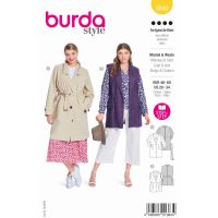 Střih Burda 5840 - Balonový kabát, trenčkot, vesta