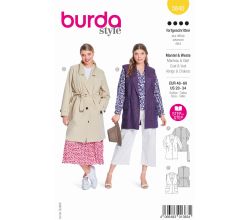 Střih Burda 5840 - Balonový kabát, trenčkot, vesta
