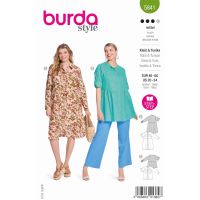 Střih Burda 5841 - Košilové šaty, tunika