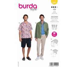 Střih Burda 5842 - Pánská košile, pánská svrchní košile, lněná košile