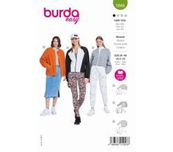 Střih Burda 5848 - Mikina, bomber, fleecová bunda