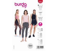 Střih Burda 5850 - Legíny, biker shorts