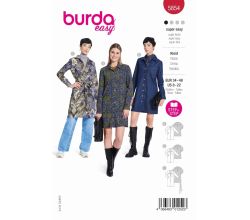 Střih Burda 5854 - Košilové šaty, džínové šaty