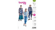 Střih Burda 5855 - Rovný kabát, plyšová bunda