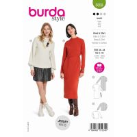 Střih Burda 5859 - Rolákové šaty, rolák, svetr