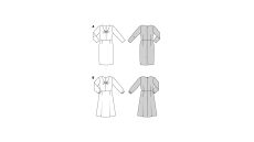 Střih Burda 5861 - Pouzdrové šaty, šaty s detailem mašle