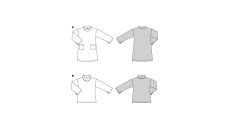 Střih Burda 5866 - Tričkové šaty, dlouhé tričko s rolákem