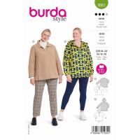 Střih Burda 5881 - Mikina se stojáčkem, bunda s kapucí