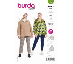 Střih Burda 5881 - Mikina se stojáčkem, bunda s kapucí