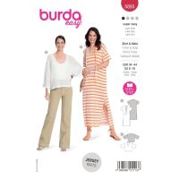 Střih Burda 5893 - Volné šaty, tričkové šaty, tričko