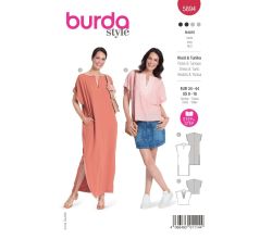 Střih Burda 5894 - Volné šaty, kaftan, tunika