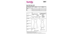 Střih Burda 5901 - Šaty s rozšířenou sukní