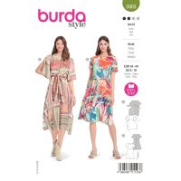 Střih Burda 5903 - Šaty s rozšířenou sukní