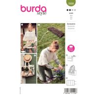 Střih Burda 5909 - Zahradnická zástěra, taška, zahradní podložka