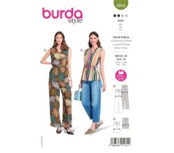 Střih Burda 5914 - Zavinovací overal, top