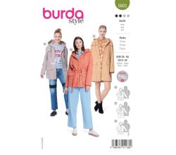 Střih Burda 5923 - Parka, bunda s kapucí