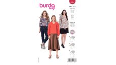 Střih Burda 5924 - Halenka, tunika s páskem