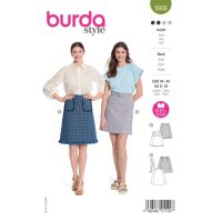 Střih Burda 5930 - Áčková sukně, tvídová sukně s třepením