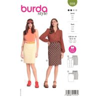 Střih Burda 5936 - Pouzdrová sukně s vysokým pasem