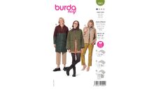 Střih Burda 5941 - Bunda, dlouhá bunda, manšestrová bunda