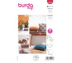 Střih Burda 5945 - Obal na květináč, polštář, běhoun na stůl