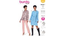 Střih Burda 5947 - Šaty se šálovým límcem, halenka