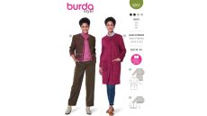 Střih Burda 5951 - Lehký kabát, semišový kabát, krátké sako