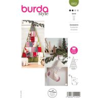 Střih Burda 5952 - Adventní kalendář "stromeček", mikulášská punčocha