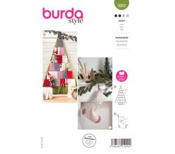 Střih Burda 5952 - Adventní kalendář "stromeček", mikulášská punčocha