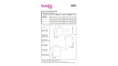 Střih Burda 5963 - Volná mikina s rolákovým límcem, fleecová mikina, rolák