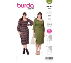 Střih Burda 5966 - Pouzdrové šaty, áčkové šaty