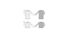 Střih Burda 5967 - Volné tričkové šaty, tričko s dlouhým rukávem