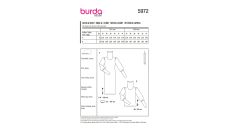 Střih Burda 5972 - Svetrové šaty s rolákem, rolák