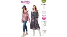 Střih Burda 5980 - Šaty s límečkem, volná halenka