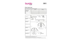 Střih Burda 5981 - Košile s vázačkou, romantická halenka s volánky