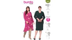 Střih Burda 5987 - Zvonové šaty, pouzdrové šaty