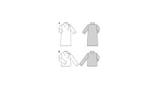 Střih Burda 5989 - Tričko, šaty s rolákovým límcem, rolák
