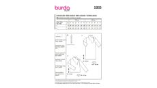Střih Burda 5989 - Tričko, šaty s rolákovým límcem, rolák