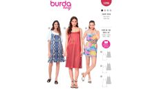 Střih Burda 5996 - Tílkové šaty, šaty se špagetovými ramínky, mini šaty