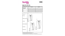 Střih Burda 5998 - Zavinovací sukně, mini sukně