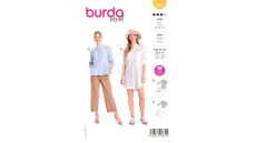 Střih Burda 6001 - Košile, dlouhá košile